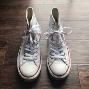 White Leather Converse Size 7.